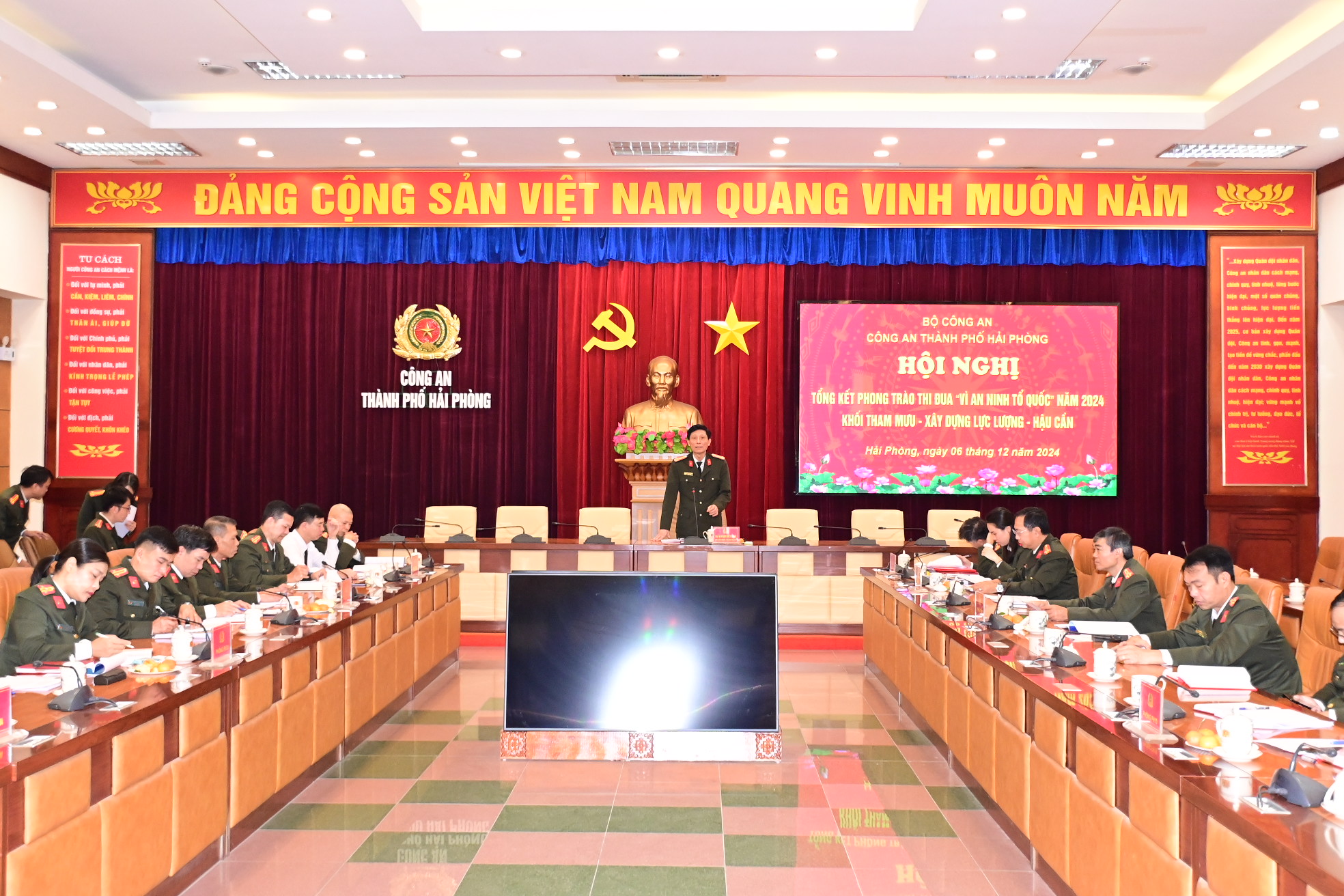 Khối Tham mưu – Xây dựng lực lượng – Hậu cần CATP tổng kết phong trào thi đua “Vì ANTQ” năm 2024